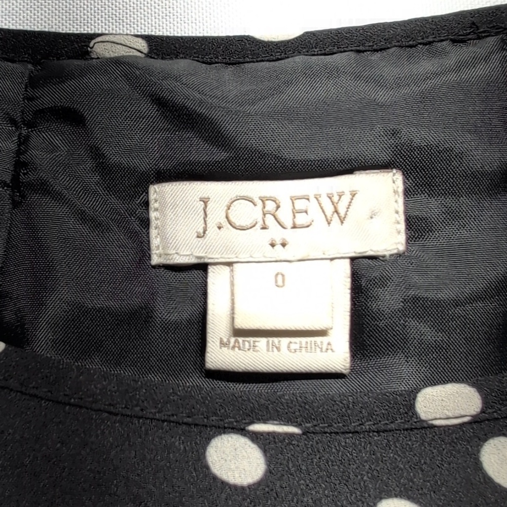 J Crew black Polka Dot dress size 0 - Picture 2 of 7